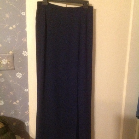 Adrianna Papell navy blue full length skirt size12 - Picture 1 of 3